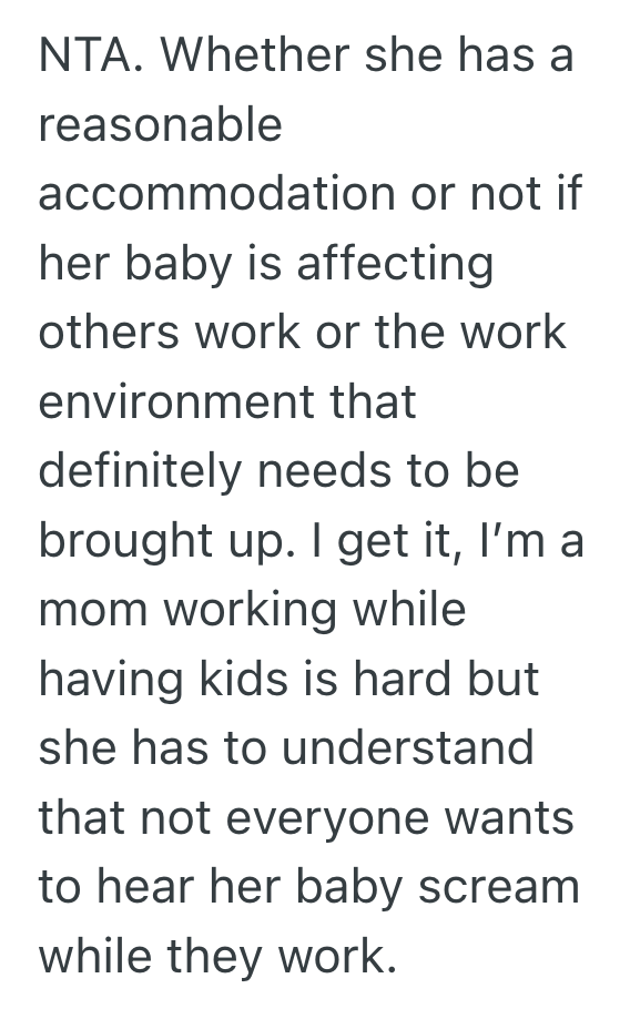 Screenshot 2025 06 18 at 11.04.26 AM Employee Couldnt Focus On Their Work With The Constant Screaming Of Their Coworkers Baby, But When They Took Their Concerns To HR, They Worried About Making An Enemy
